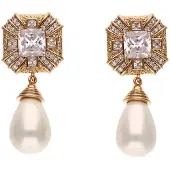 NAEMI Boucles d'oreilles or / blanc