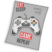 MCU Gamer East Sleep Game Repeat Fleece taeppe - 150 x 200 cm