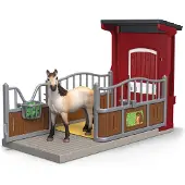 Schleich FARM WORLD 42724 Box pour poney avec jument Mustang 42724