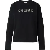 s.Oliver T-shirt noir / blanc perle