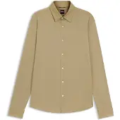 BOSS Chemise Regular en jersey Oxford stretch performant