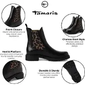 Tamaris Chelsea Boots caramel / noir