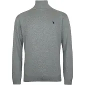 U.S. POLO ASSN. Pull-over bleu marine / gris chiné