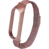 Contact Bracelet au design métallique compatible avec la dernière version of du bracelet intelligent de xiaomi, mi band 6 et son prédécesseur mi band 5, de couleur or rose