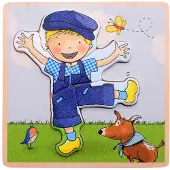 Johntoy Fien und Teun Puzzle - pädagogisches Kinderspielzeug Karton (5 pièces)