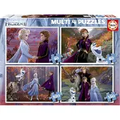 Educa Puzzle 4 Puzzles Multi - La Reine des Neiges 2 - 26 à 50 pièces