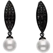 NAEMI Boucles d'oreilles noir / blanc perle