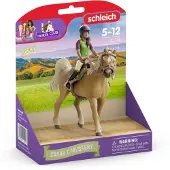 Schleich Horse Club Sarah And Mystery 42714 Figure Beige Enfants