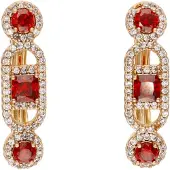 Gaya Boucles d'oreilles or rose / rouge
