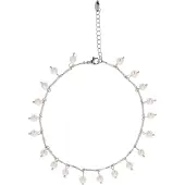 Gaya Bijoux de pied argent / blanc perle