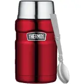 Thermos Termos na jedzenie z łyżką i kubkiem - czerwony, Carafe isotherme, Rouge