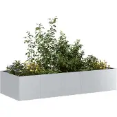 vidaXL Jardinière 200x80x40 cm acier galvanisé