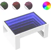vidaXL Table basse avec Infinity-LED blanc 70x53x30 cm