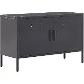 Beliani Buffet En Acier Noir Uria