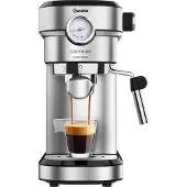 Cecotec Cafetière à expresso Cafelizzia 790 Steel Pro - Machine à café avec buse vapeur "Cappuccino" - 20 bar - Acier