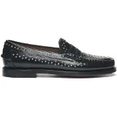 Sebago pour femme. 78118KW Dan Studs Leather Loafers noir (36), Cuir, Plat, 1 à 3 cm, Aucun, Casuel, Fête, Classique