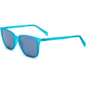 Italia Independent I I MOD. 0039 I THIN Sky : lunettes de soleil unies, monture bleu, dimensions 52/17/140