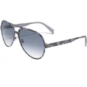 Italia Independent I I MOD. METAL 021 Noir, lunettes de soleil pour hommes, 58/13/145