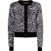 Mymo Cardigan 'Blonda' violet / noir / blanc