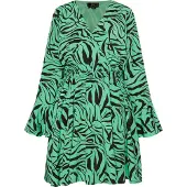 Faina Robe vert gazon / noir