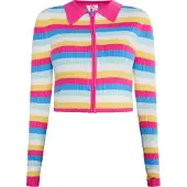 Mymo Cardigan 'Blonda' bleu / jaune / rose / blanc