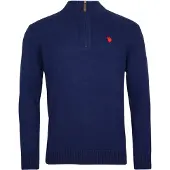 U.S. POLO ASSN. Pull-over bleu foncé / rouge