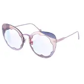 Salvatore Ferragamo SF178SM Lunettes de soleil en métal pour femmes avec verres couleur nuage
