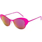 Italia Independent MOD 0216 I THIN METAL, lunettes de soleil pour femmes, couleur fuchsia, verres gris, dimensions : 50/19/140