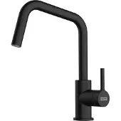 Franke LINA U DOCCIA, Standard, Noir, Laiton, Mitigeur à levier, Autostable, 3,5 cm