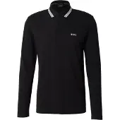 BOSS Plisy 10266738 Green Long Sleeve Polo Noir S Homme