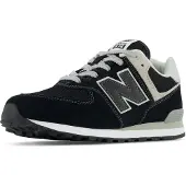 New Balance unisex pour enfant. GC574V1 Baskets 574 noir (23.5 W), Plat, Lacets, Casuel, Sport, mode enfantine