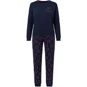 Goldenbay Pyjama 'Magnolia' bleu foncé / rouge / blanc