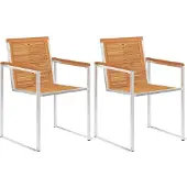 vidaXL Chaises de jardin avec coussins 2 pcs. Bois massif acacia et acier