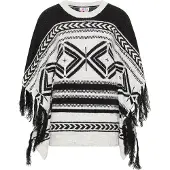 IZIA Cape noir / blanc chiné
