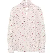 Faina Chemisier bleu clair / or / framboise / rose clair