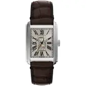 Fossil Montre à affichage analogique 'CARRAWAY' mastic / brun foncé / noir / argent
