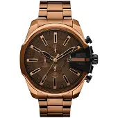 Diesel Montre à affichage analogique 'MEGA CHIEF SLIM' bronze