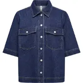 ONLY Chemisier 'ONLBelle' bleu foncé