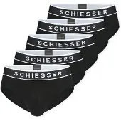 Schiesser Slip noir / blanc