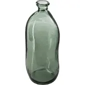 Atmosphera Vase bouteille en Verre recycl? Vert kaki H 51 cm