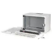 Digitus 19" Netzwerk-Set, 7HE Wandgehäuse und Zubehör, gr SOHO PRO Version (7 HE, Rack 19 pouces), Armoire serveur, Gris