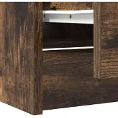 vidaXL Armoire TV chêne fumé 40x35x54 cm Bois composite