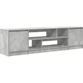 vidaXL Armoire TV gris béton 188,5x41x50 cm Bois composite
