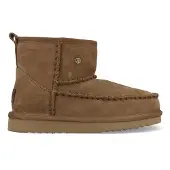 Warmbat Wallaby Enkellaarsjes Plat - Taupe - Maat 38