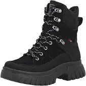 Rieker Bottes à lacets pour femmes 32303936373734 Noir 38 EU