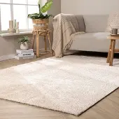 NATURL. Tapis lavable - Clean Beige | 160x230 cm | Rectangulaire | Pile haute