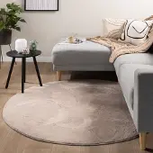 NATURL. Tapis oriental - Cozy Taupe | Ø 150 cm | Rond | Pile courte
