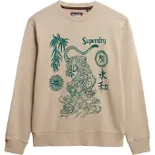 Superdry Tokyo Narrative Loose Fit Sweatshirt Beige XL Homme