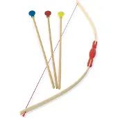 Vilac Arc en bois pour enfant - 3 flèches avec cible intégrée