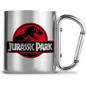 Jurassic Park Mug de - Mug avec Mousqueton - pour Indifférent - couleur argent - Taille Standard